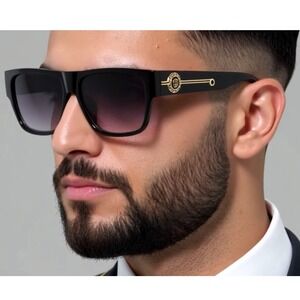 Flat Top Sunglasses Black Lens Street Wear Trendy Shades Hip Hop‎ Outdoor Lentes